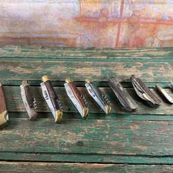 Superbe lot de couteau ancien laguiole rossignol G DAVID EXTRA Bouzet frères multifonctions 9 pièces