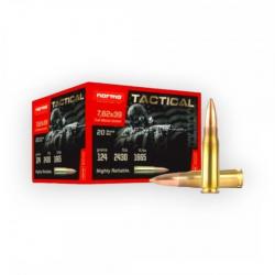 Munition Norma Tactical FMJ 8g 124gr - Cal. 7.62x39 x2 boites - PROMOTION