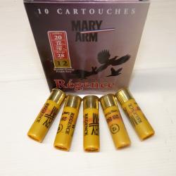 Cartouches Mary Arm Régence Cal. 20/70 28gr Plomb 12 Boite de 10 munitions
