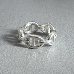 Bague HERMES neuve en argent - chaine d'ancre - taille 51 - Hermès