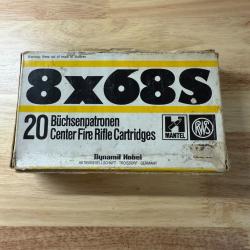 1 BOITE DE 17 BALLES RWS 8 X 68S 187 GRS COPPER HOLLOW POINT BULLET