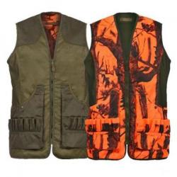Gilet de chasse réversible Percussion Savane - Camo Blaze / Vert / M