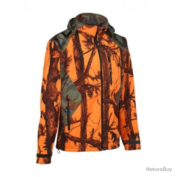 Veste de chasse Softshell Percussion - Camo Blaze / XL