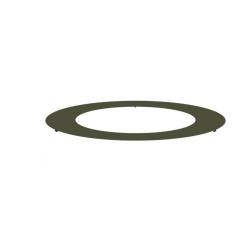 Cache-pot rond vert olive en métal - Design minimaliste pour jardin ou intérieur