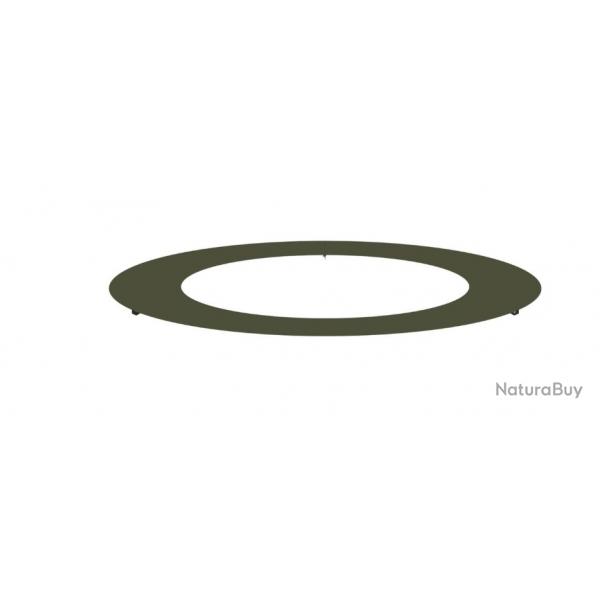 Cache-pot rond vert olive en mtal - Design minimaliste pour jardin ou intrieur
