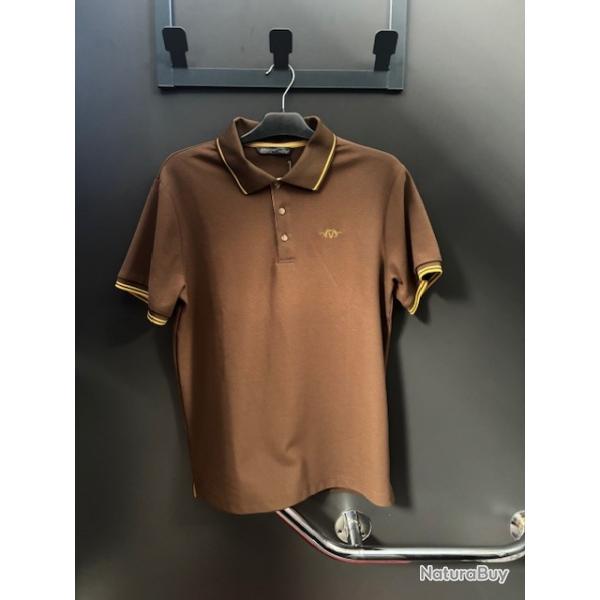 polo blaser taille M marron neuf destockage chasse enchere