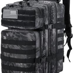 Sac à Dos Tactique Militaire 45L Survie Étanche Pliable Randonnée Alpinisme Trekking Chasse Camping