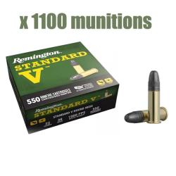1100 Munitions REMINGTON standard V 22LR 38gr 