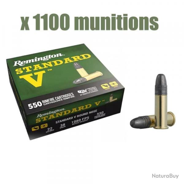 1100 Munitions REMINGTON standard V 22LR 38gr 