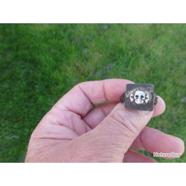ancienne bague tte de mort all militaria art de tranche