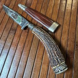 SUPERBE ET LUXUEUX NICKER VINTAGE TRADITIONNEL ALLEMAND ARTISANALE SOLINGEN GARNITURES ARGENT CISELÉ