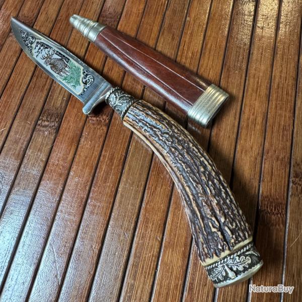 SUPERBE ET LUXUEUX NICKER VINTAGE TRADITIONNEL ALLEMAND ARTISANALE SOLINGEN GARNITURES ARGENT CISEL