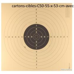 55 Cibles C50 55 x 53 cm avec encoches - A52271