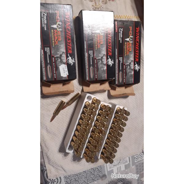 Lot 3 boites 7mm WSM WINCHESTER