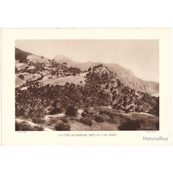 TIRAGE DE CLICH TYPE GRAVURE - COMPAGNIE ARIENNE FRANAISE - LA COTE ALGRIENNE PRS DU CAP TNS