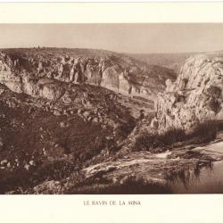 TIRAGE DE CLICHÉ TYPE GRAVURE - COMPAGNIE AÉRIENNE FRANÇAISE - LE RAVIN DE LA MINA