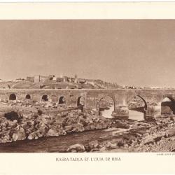 TIRAGE DE CLICHÉ TYPE GRAVURE - COMPAGNIE AÉRIENNE FRANÇAISE - KASBA-TADLA ET L'OUM ER RBIA
