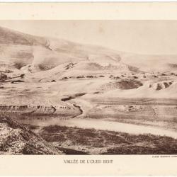 TIRAGE DE CLICHÉ TYPE GRAVURE - COMPAGNIE AÉRIENNE FRANÇAISE - VALLÉE DE L'OUED BEHT