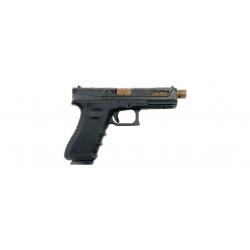Pistolet Glock L2D Custom 17 Gen 3 Culasse Catalyst Battleworn Canon Bronze Fileté 1/2X28