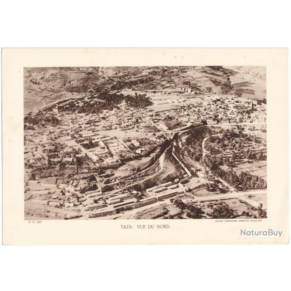 TIRAGE DE CLICH TYPE GRAVURE - COMPAGNIE ARIENNE FRANAISE - TAZA : VUE DU NORD