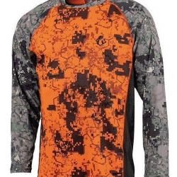 Tee shirt manches longues Spandex digital orange SOMLYS