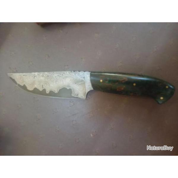 Couteau forg Gilles Rammstein  damas  80cmv8 / 15n20 tranchant c130
