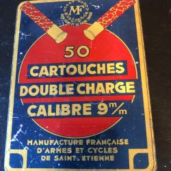 Boîte de 20 cartouches 9 mm anciennes type flobert boîte Manufrance collection
