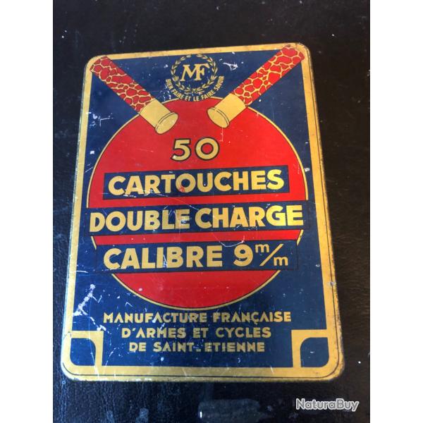 Bote de 20 cartouches 9 mm anciennes type flobert bote Manufrance collection