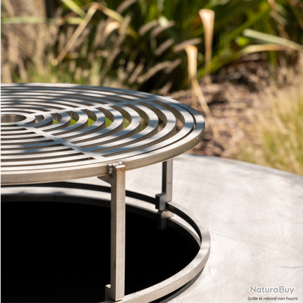 Brasero Ellipse 100 noir - Plaque en acier inoxydable