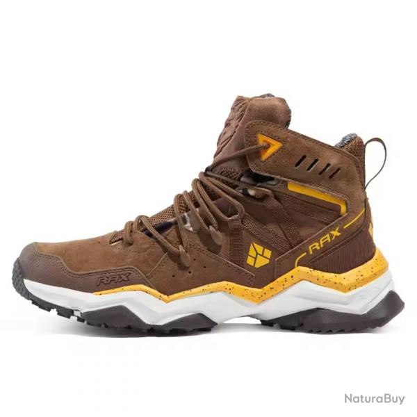 Chaussures de randonne impermables cuir - Bottes mi-hautes trekking, outdoor camping escalade Prom