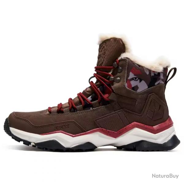 Chaussures de randonne impermables cuir - Bottes mi-hautes trekking, outdoor camping escalade Marr