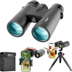 Jumelles 10x42 HD BAK4 FMC Étanches Vision Claire et Large pour Oiseaux Chasse Voyages et Concerts