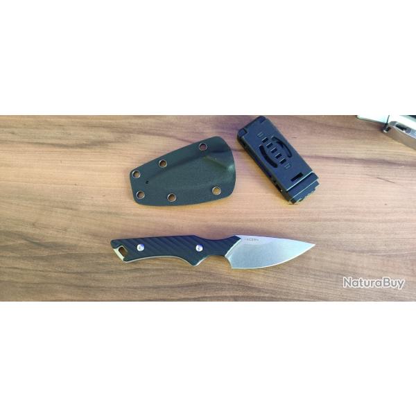 Petit couteau tactique  lame fixe / 14c28n / G10 / 17.5 cm / 4 mm