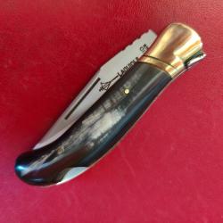 Laguiole gros modèle G.DAVID 1990 environ Corne et laiton état neuf