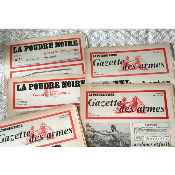 RARE 5 PREMIER N GAZETTES DES ARMES (  la poudre noir  )