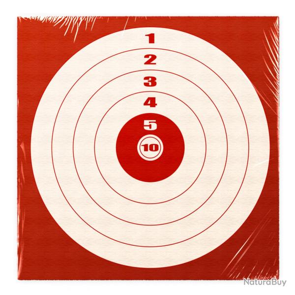 Cible 14x14 rouge x100