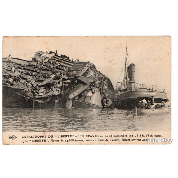 CPA - Marine Militaire - CATASTROPHE DU " LIBERT " LES PAVES N3401