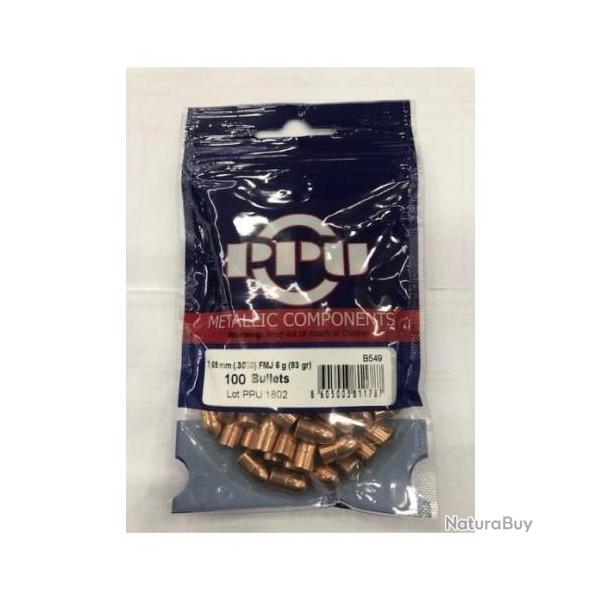 Ogives PARTIZAN .311 cal.303 FMJ BT 150gr 500 Ogives