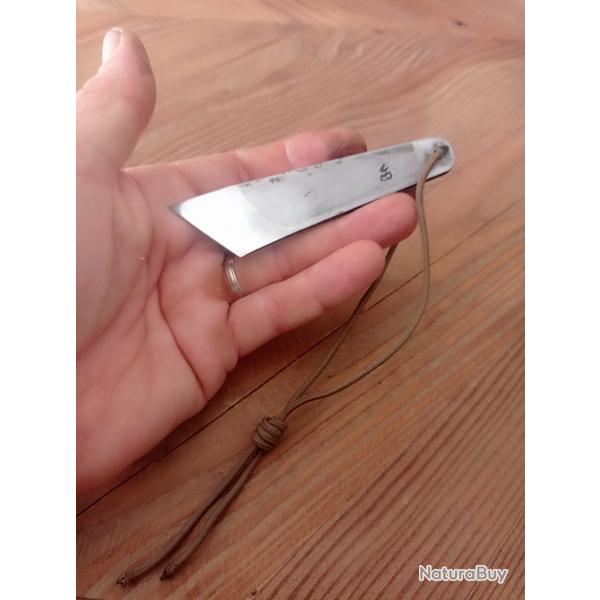 Petit couteau kiridashi forg en acier carbone XC75