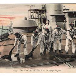 CPA - MARINE NATIONALE -Le lavage du pont  N°3405