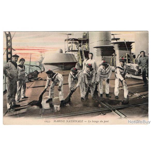CPA - MARINE NATIONALE -Le lavage du pont  N3405