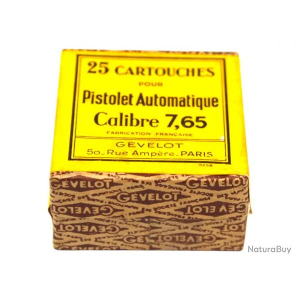 BOITE VIDE MUNITION GEVELOT 7,65