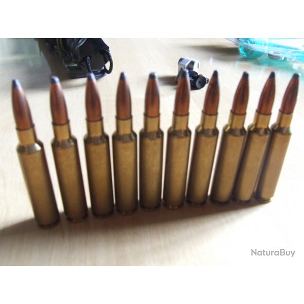 Balles 284 winchester demi blindes .284 lot 10 munitions
