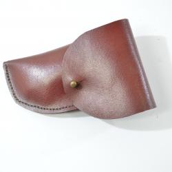 Reproduction étui en cuir petit pistolet revolver Velodog bulldog 6mm, alarme, broche. (A) gaucher