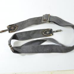 Bretelle sangle de sac à pain Allemand WW2, bleu gris luftwaffe. (Sangle de casque)