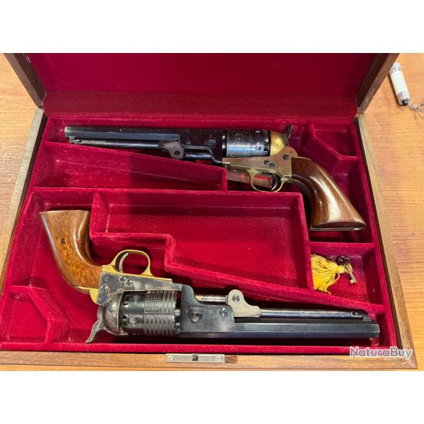 rare coffret revolver pietta confdrate/union army