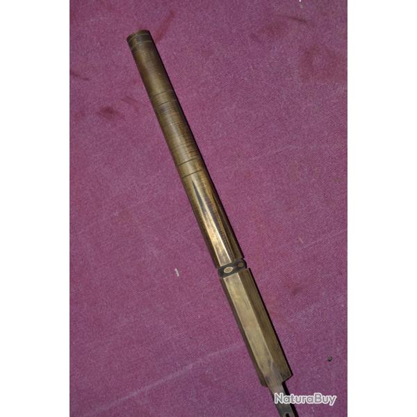 canon en bronze laiton pour restauration pistolet silex marine