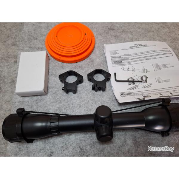 Lunette 4x32 + Colliers en rail de 11mm (neuve)