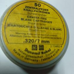 boite de munitions a blanc cal 320