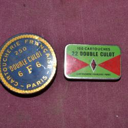 lot de deux boites vides de munitions de collection